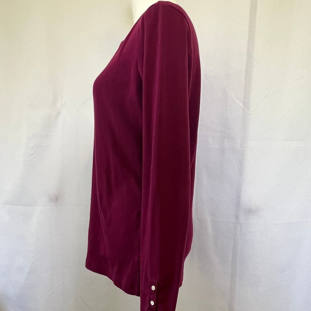 Lands' End Women's Long Sleeve Henley - Picture 4 of 12